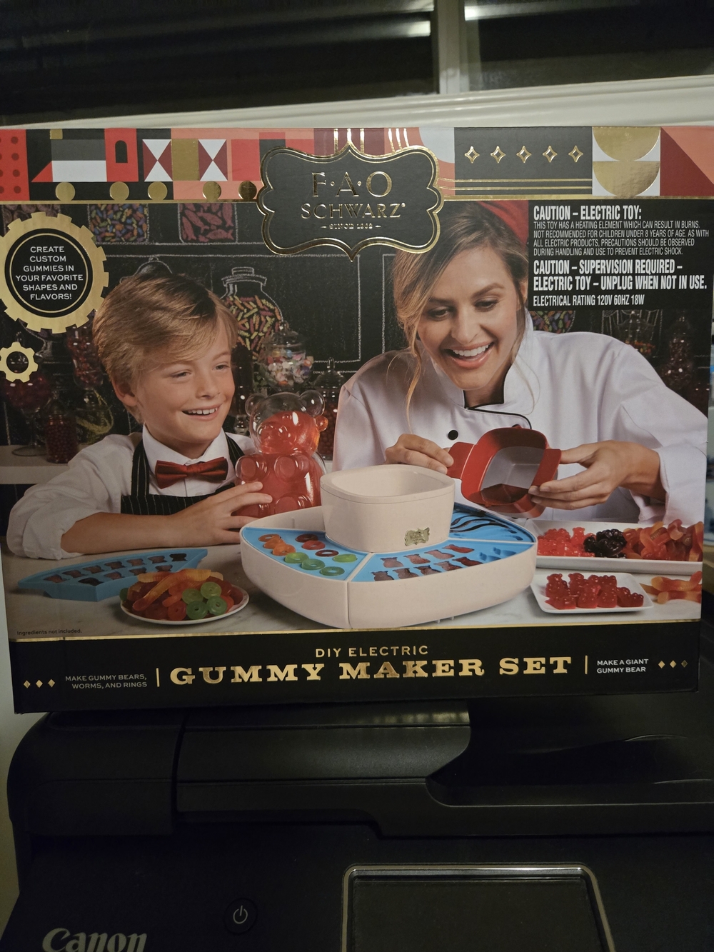 FAO Schwarz DIY Electric Gummy Maker Set - White, Blue, Red